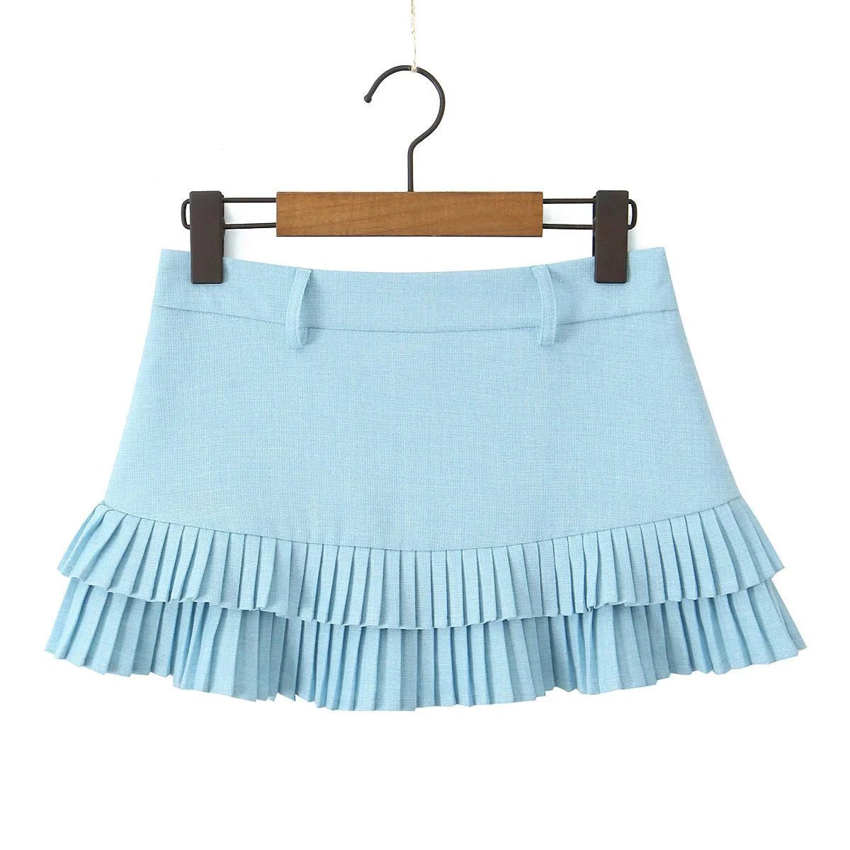 Heloise Low-Waist Pleated Mini Skirt
