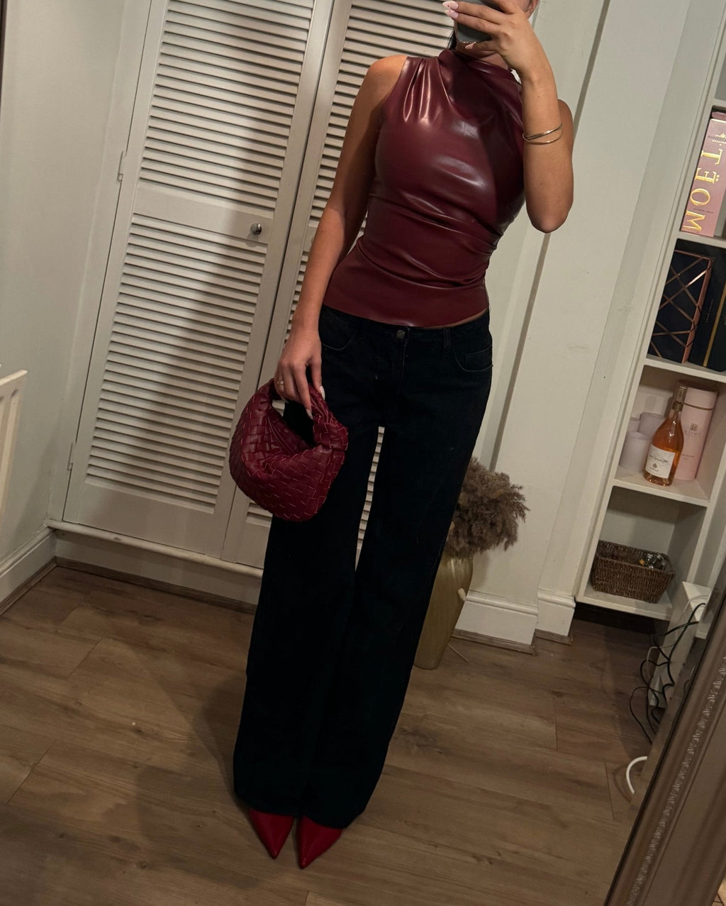 Ahlea Faux Leather Tank Top