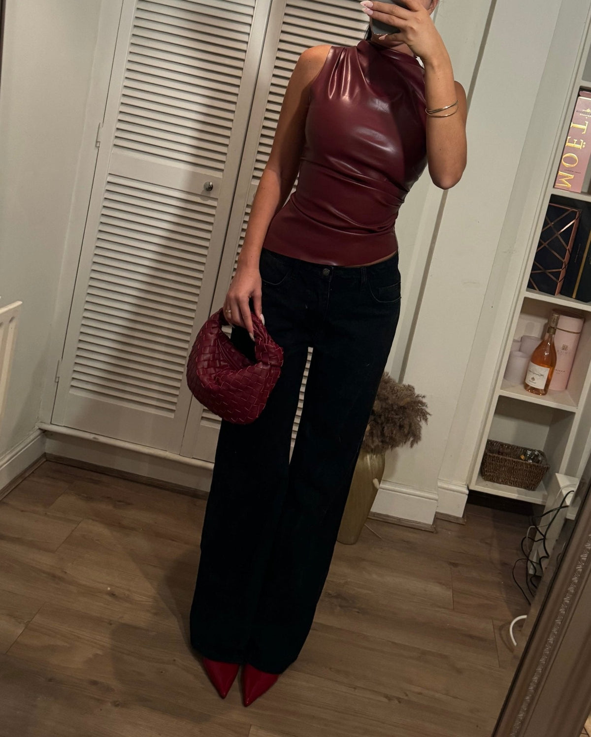 Ahlea Faux Leather Tank Top
