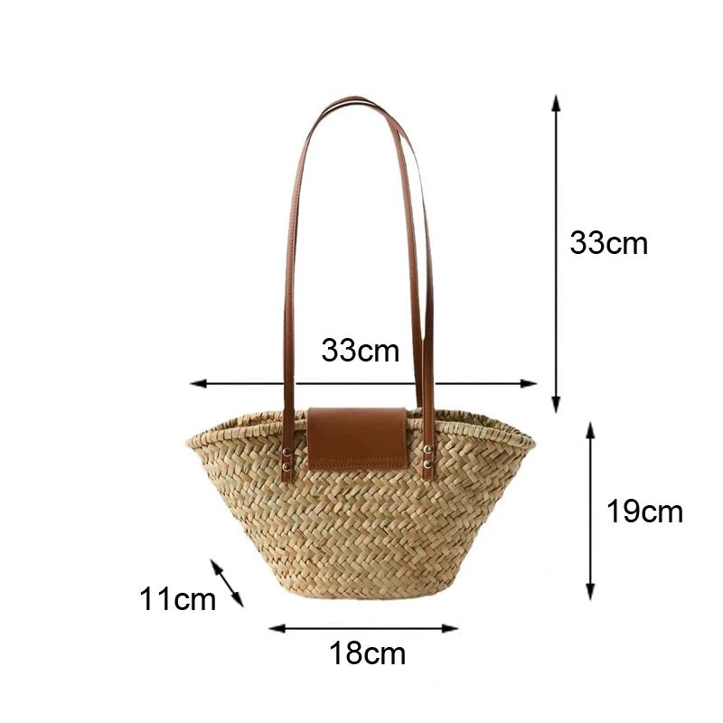 Ingela Woven Rattan Shoulder Bag