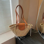 Ingela Woven Rattan Shoulder Bag