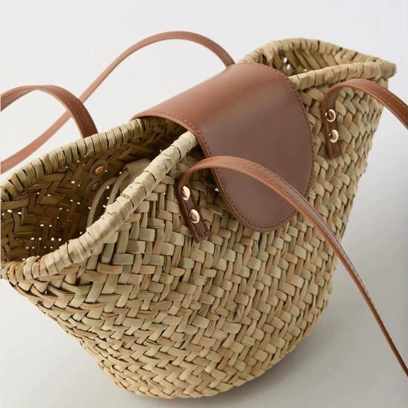 Ingela Woven Rattan Shoulder Bag