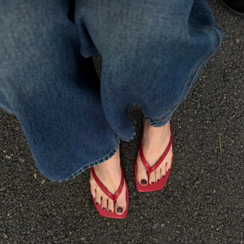Ella Square-Toe Beach Sandal