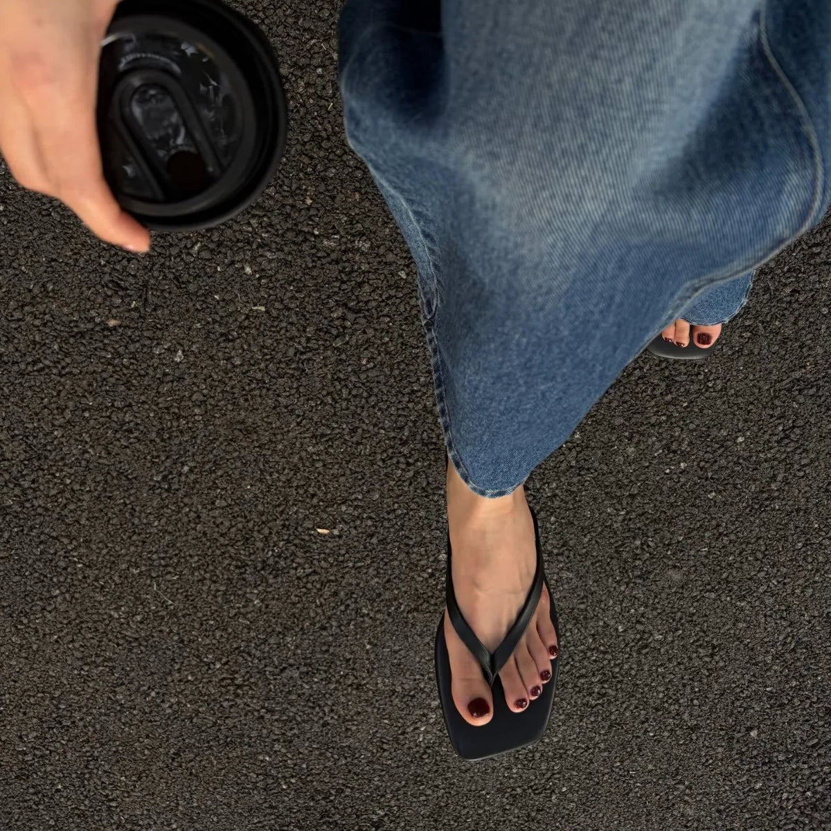 Ella Square-Toe Beach Sandal