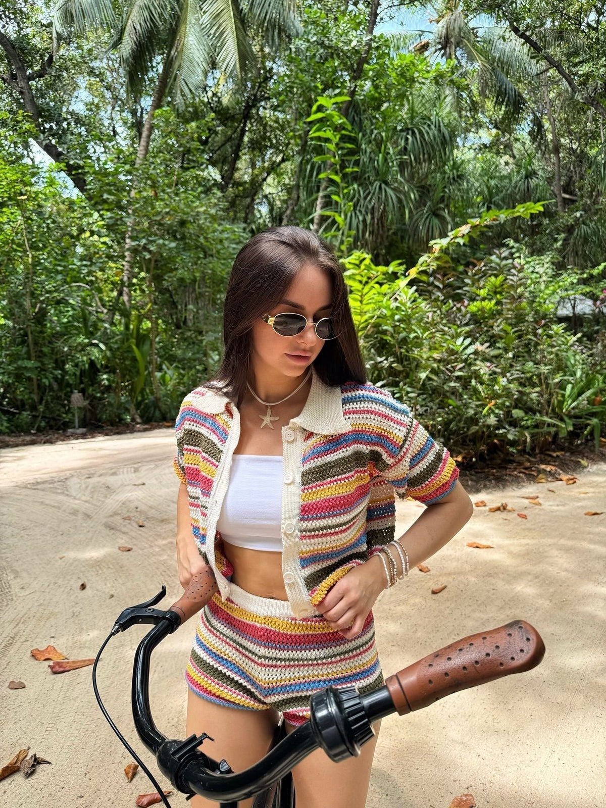 Angela Striped Crochet Co-ord Set