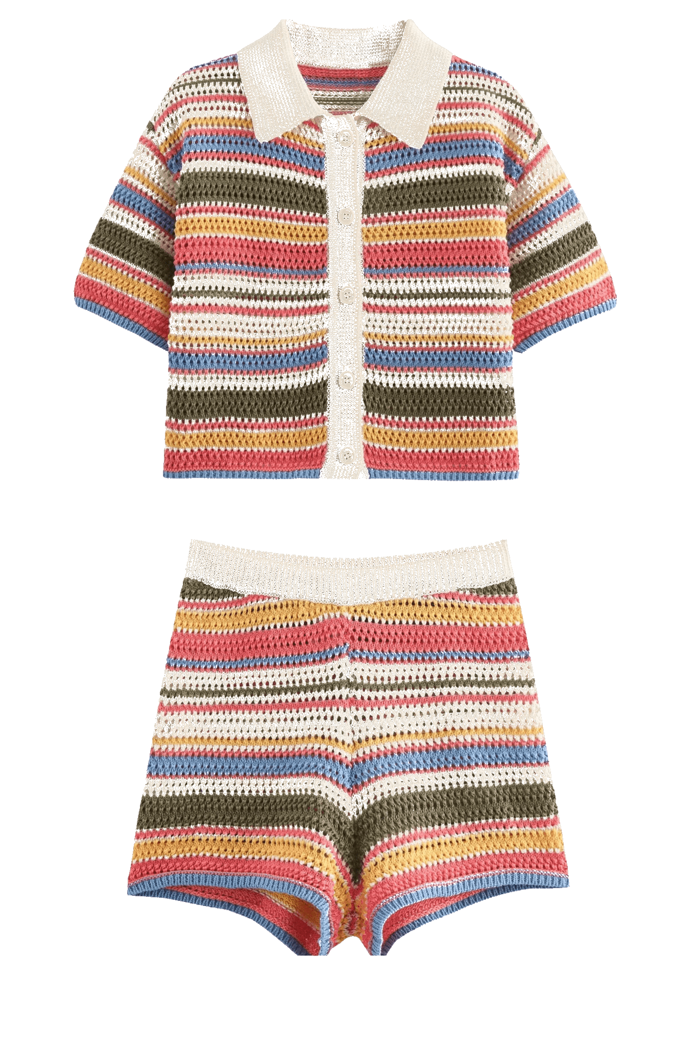 Angela Striped Crochet Co-ord Set