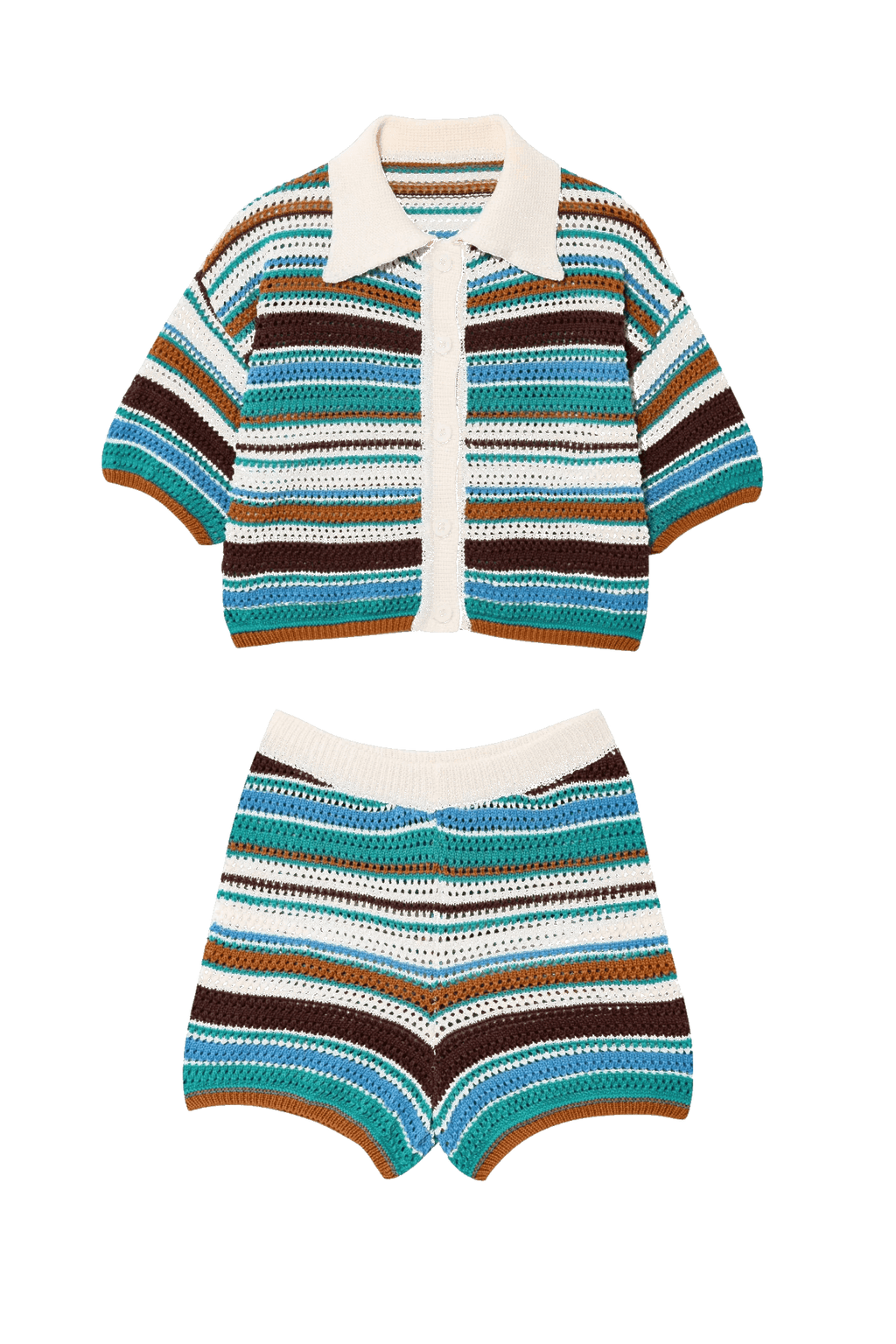 Angela Striped Crochet Co-ord Set