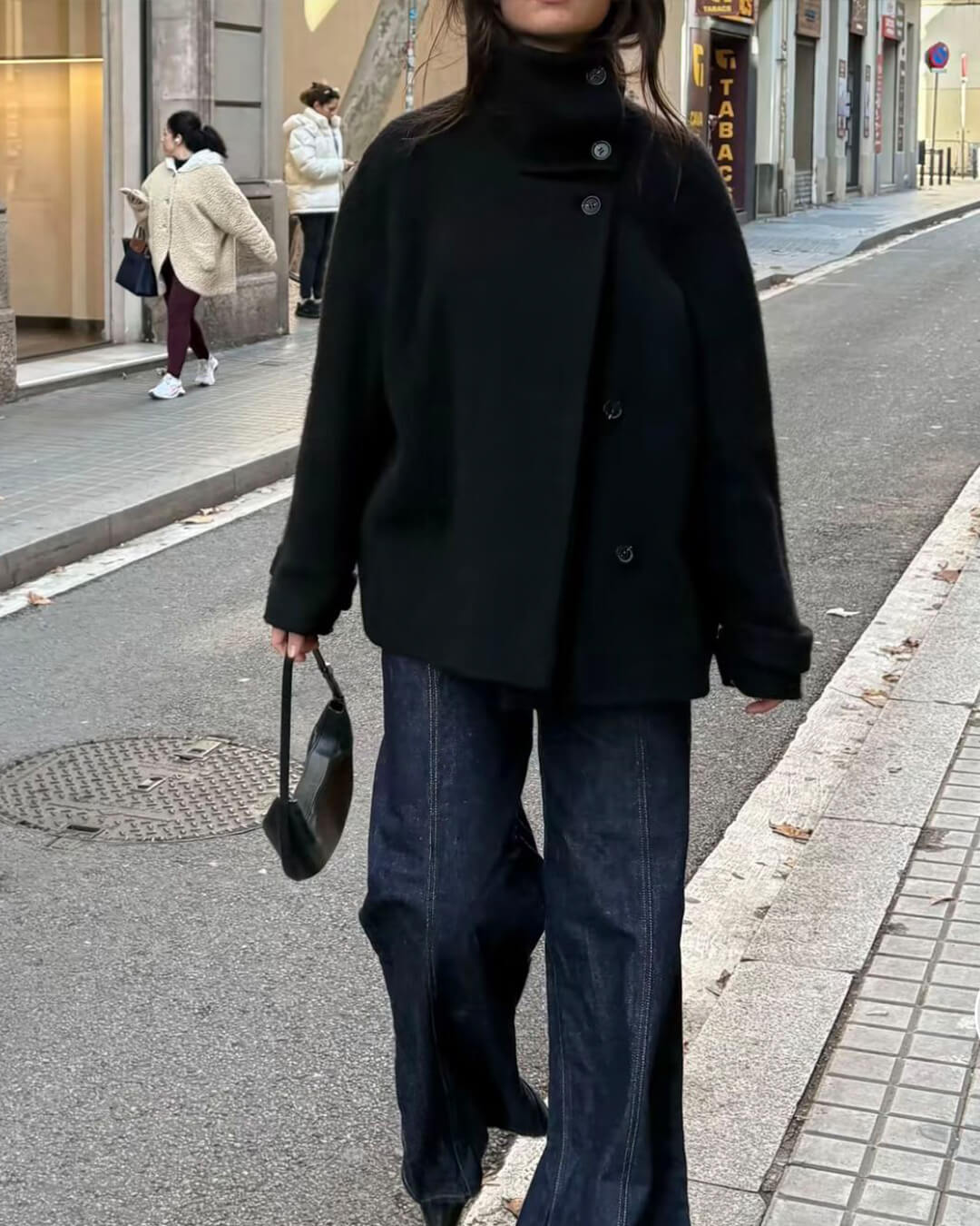 Aestra Elegant Jacket with Stand Collar