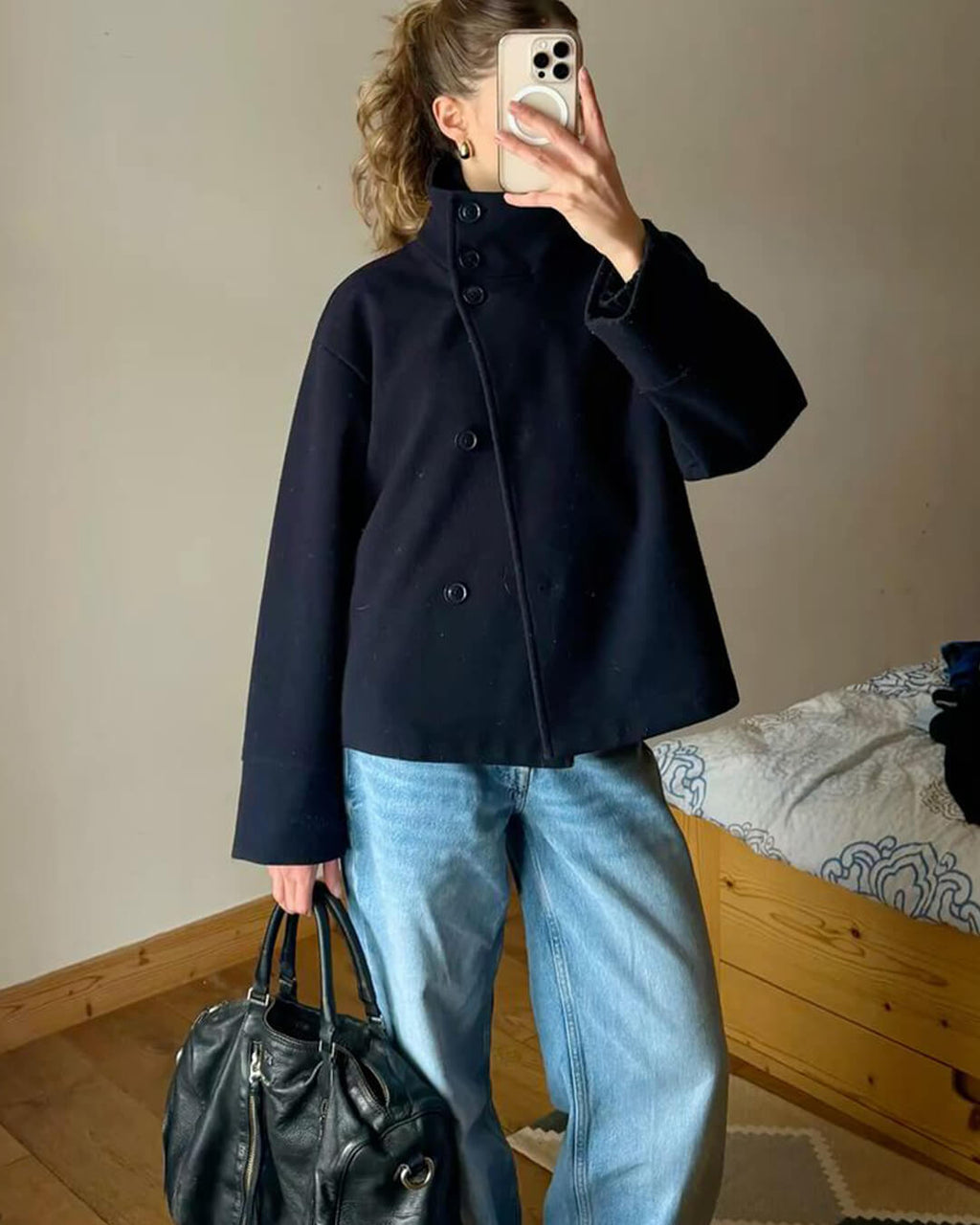 Aestra Elegant Jacket with Stand Collar