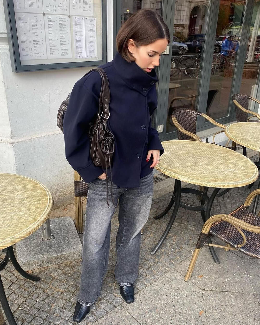 Aestra Elegant Jacket with Stand Collar