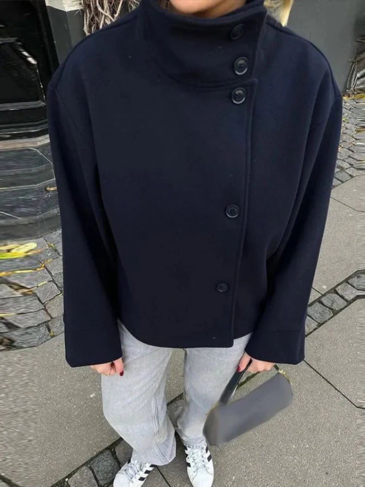 Aestra Elegant Jacket with Stand Collar