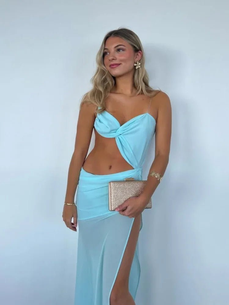 Esther Mesh Cutout Maxi Dress