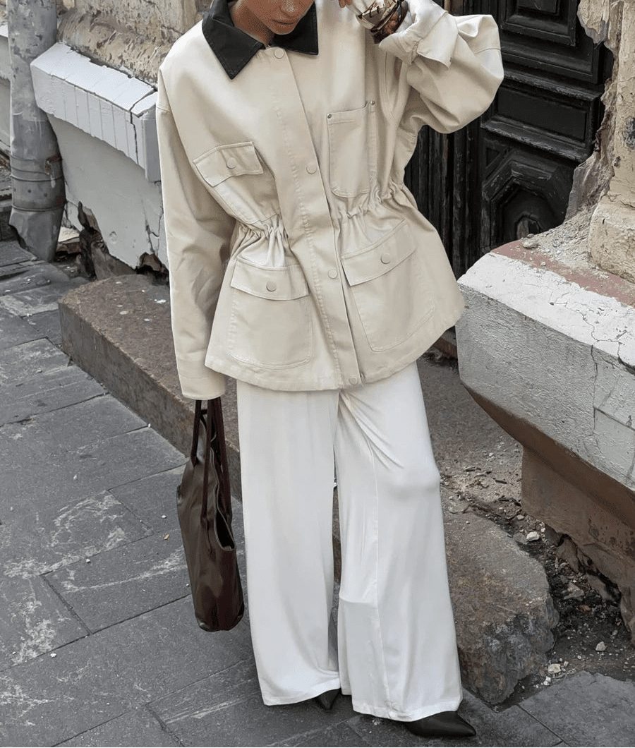 Isadora Drawstring Oversized Jacket
