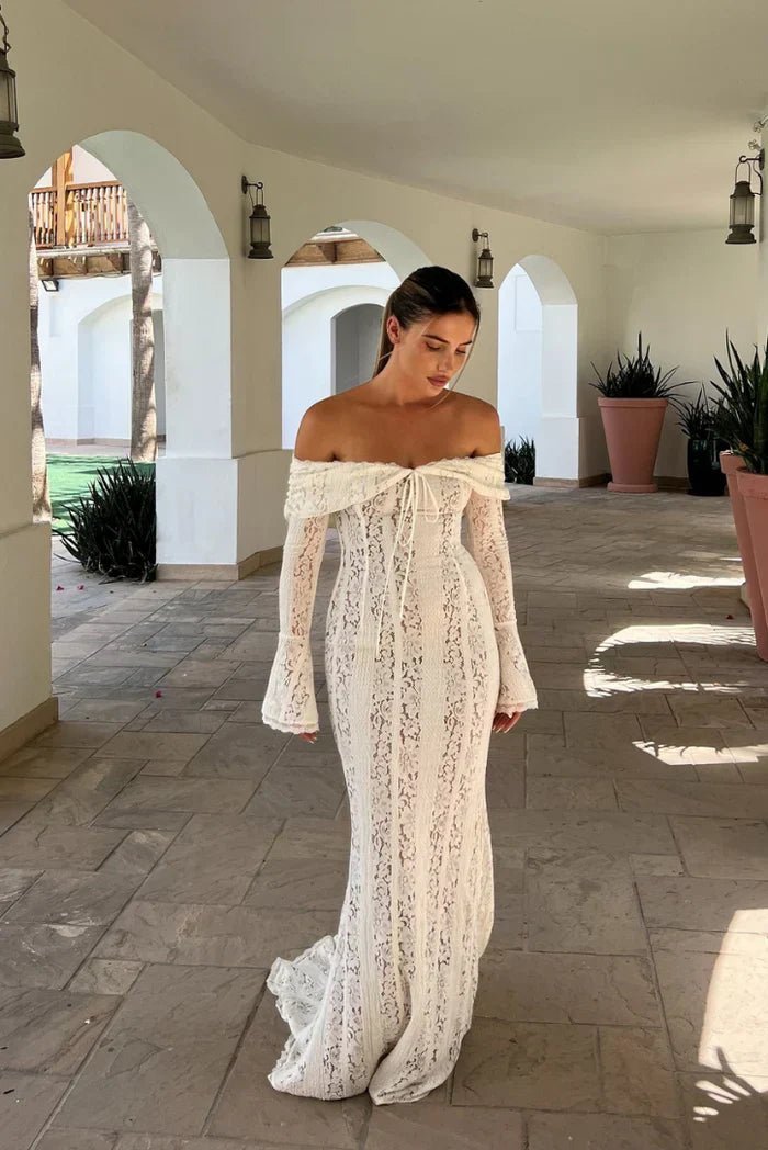 Ivy Off-Shoulder Lace Maxi Dress