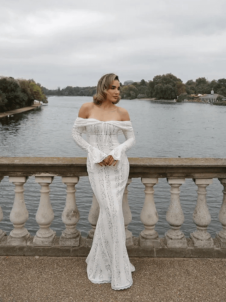 Ivy Off-Shoulder Lace Maxi Dress