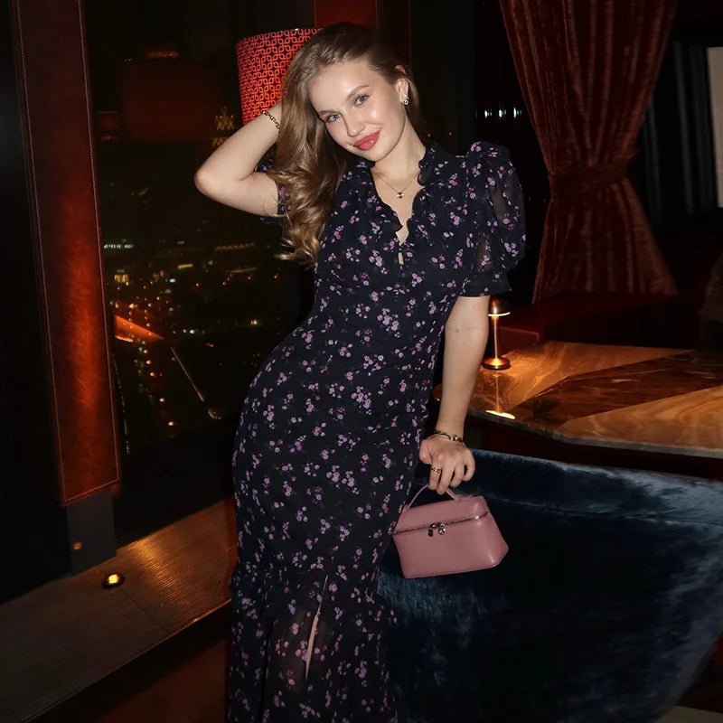 Jacinta Floral Puff Sleeve Maxi Dress