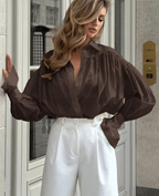 Jamie Button Down Sheer Blouse