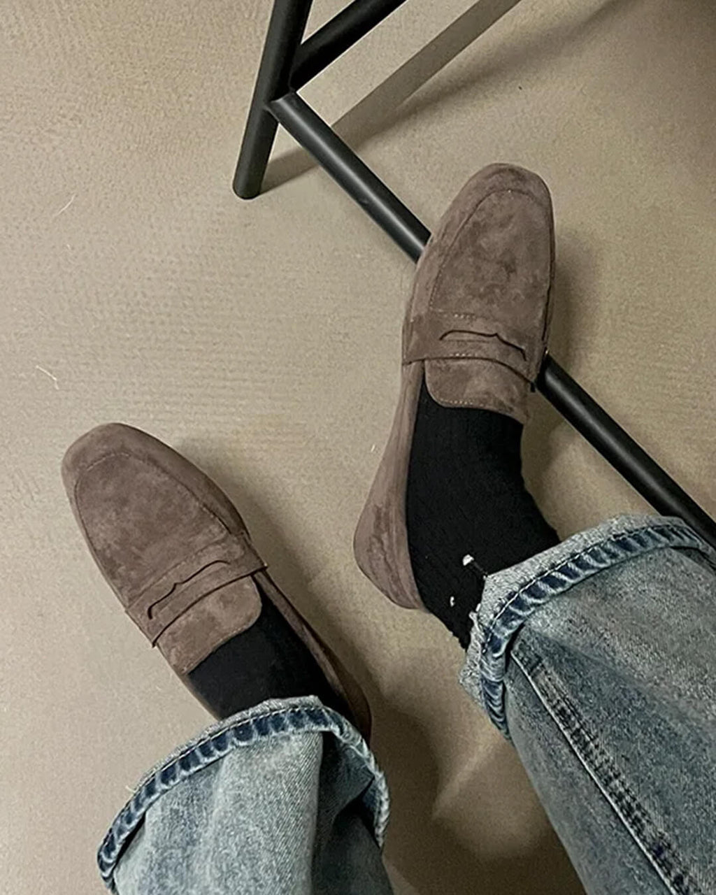 Janna Suede Slip-On Loafers
