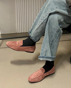 Janna Suede Slip-On Loafers