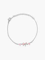 Aetria Zirconia Bow Detail Chain Bracelet