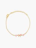 Aetria Zirconia Bow Detail Chain Bracelet