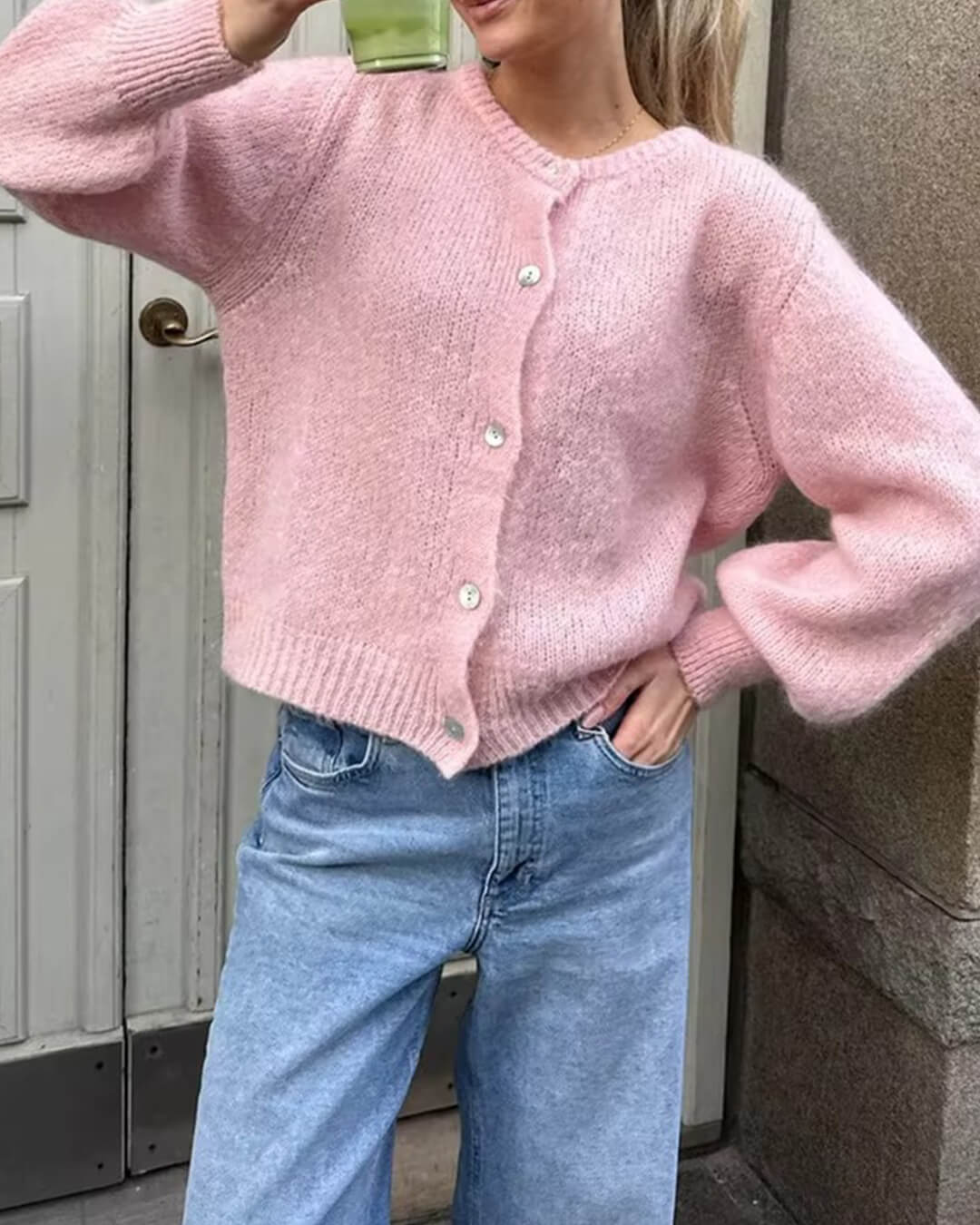 Aetida Fuzzy Knit Cardigan