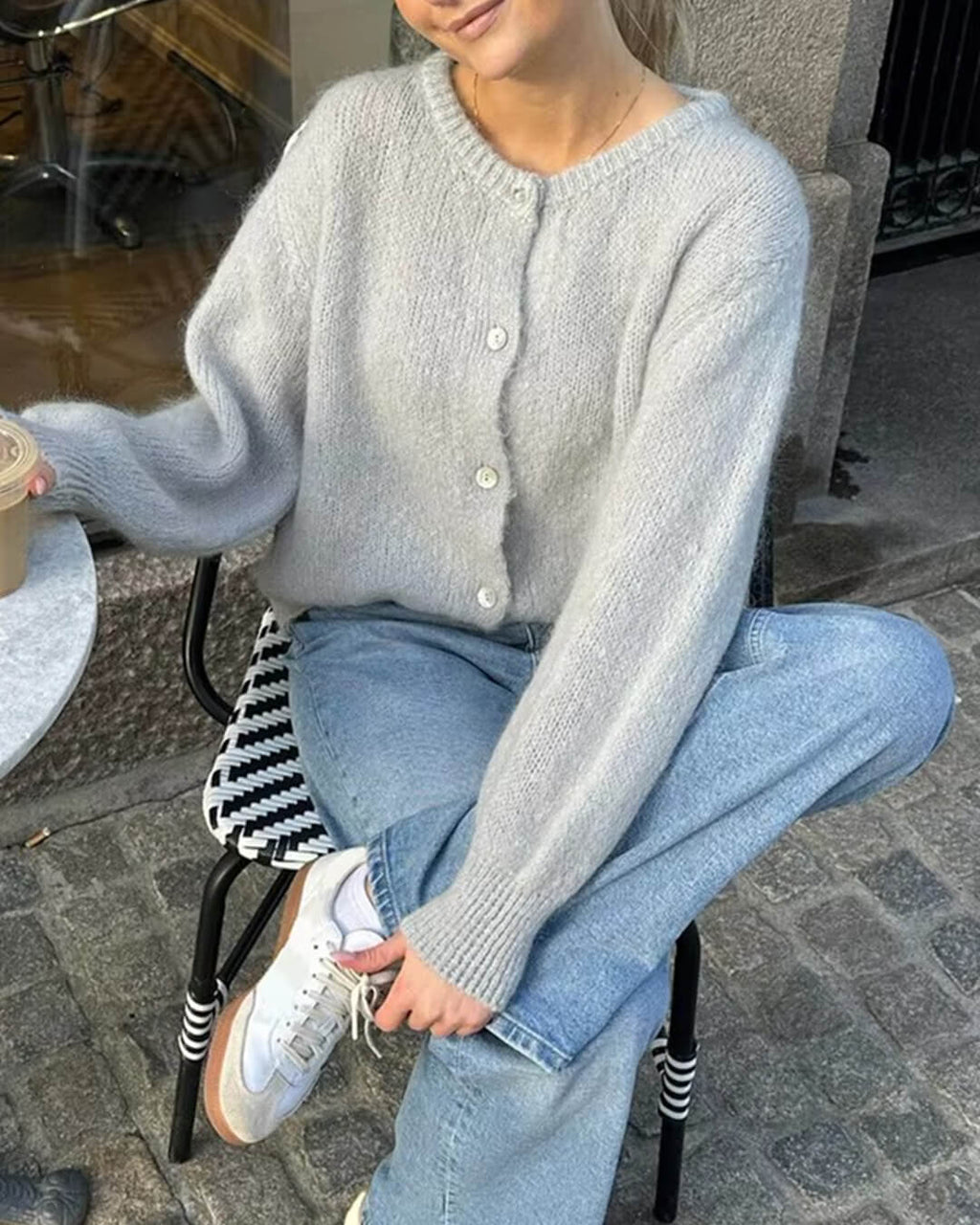 Aetida Fuzzy Knit Cardigan