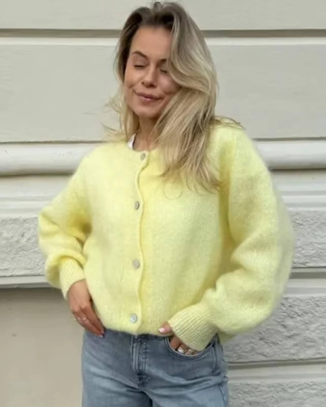 Aetida Fuzzy Knit Cardigan