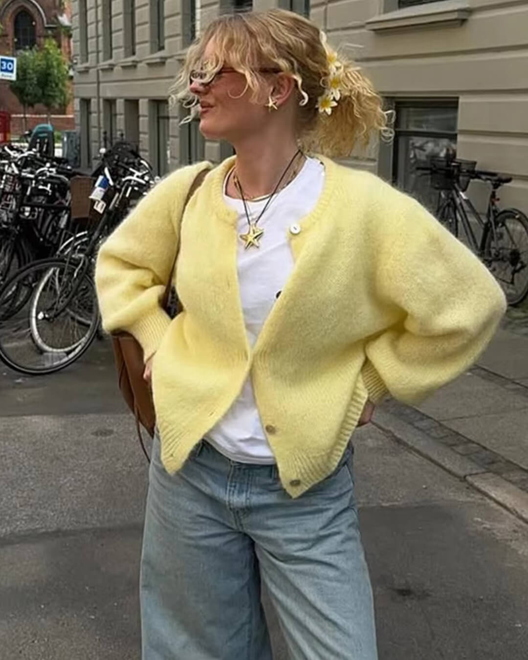 Aetida Fuzzy Knit Cardigan