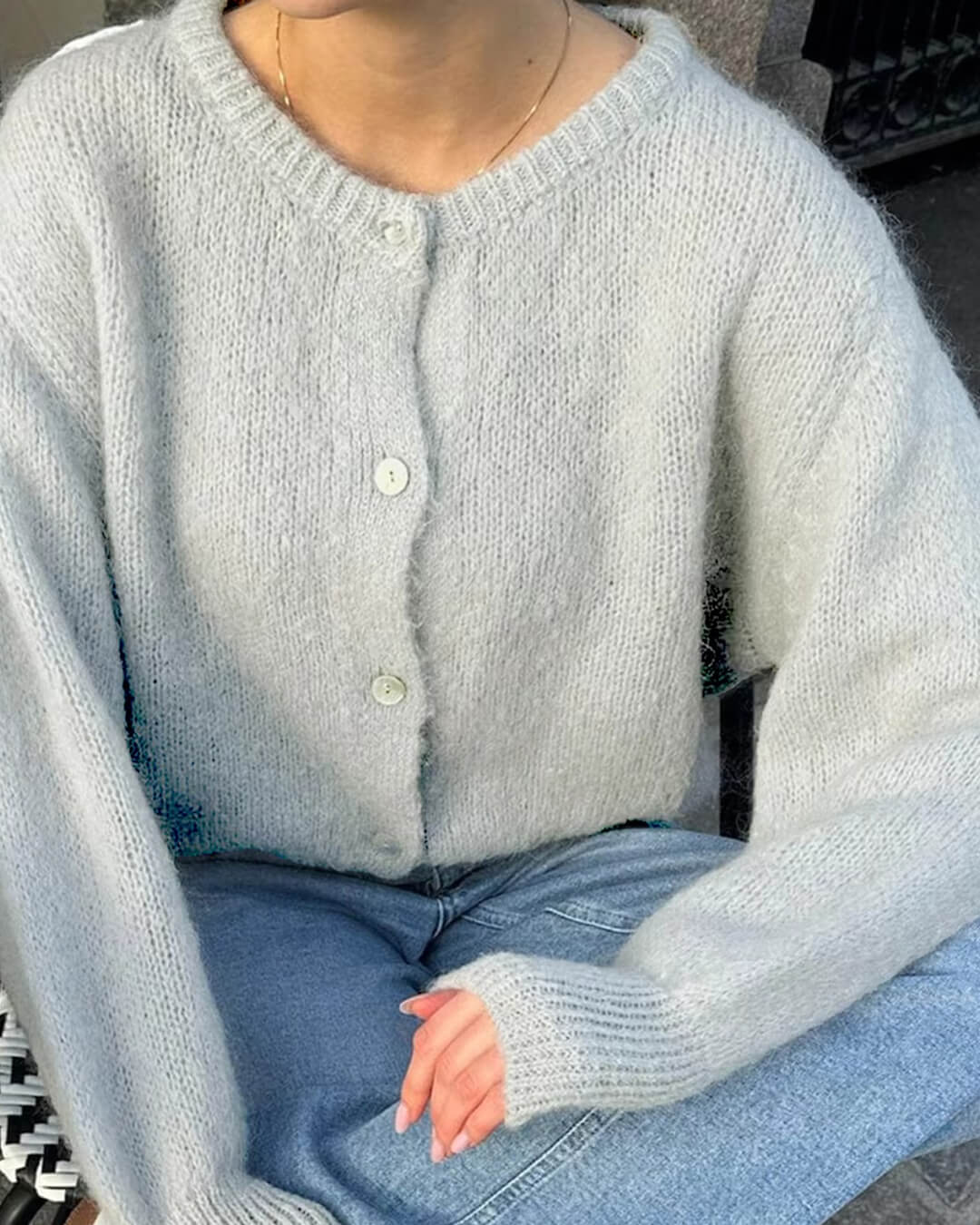 Aetida Fuzzy Knit Cardigan
