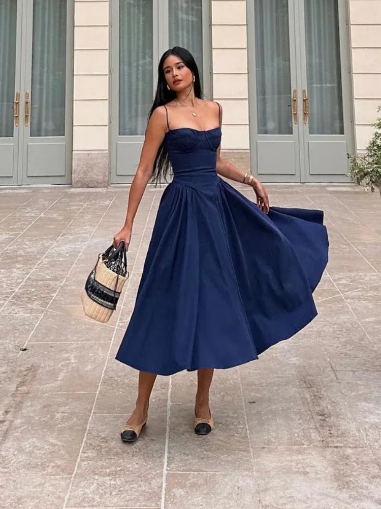 Jessica Sleeveless Strap Midi Dress