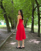 Jessica Sleeveless Strap Midi Dress