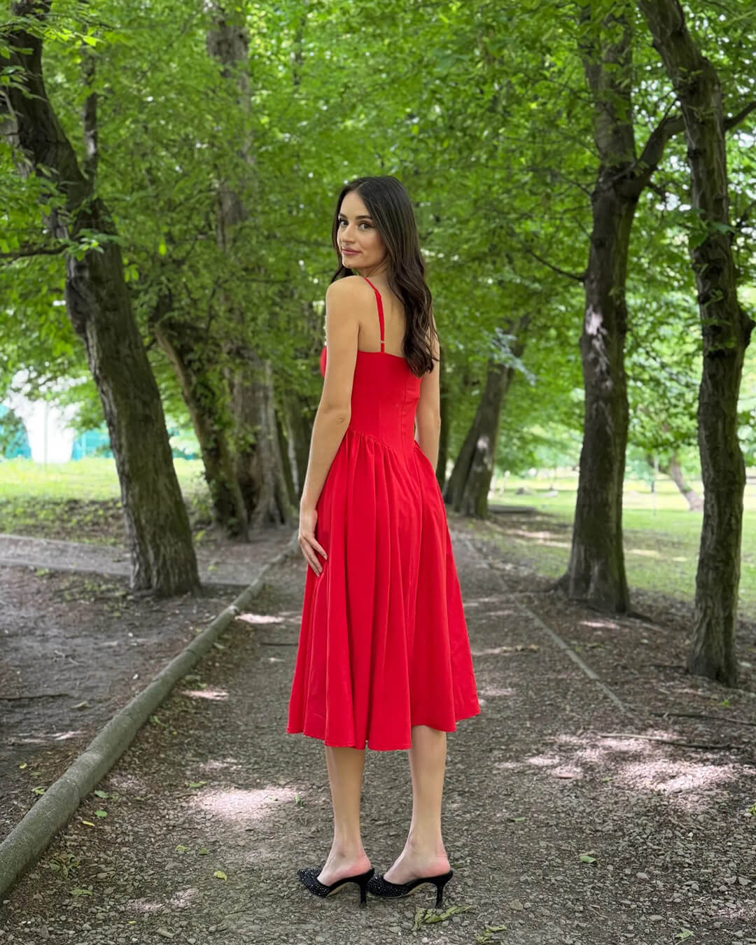 Jessica Sleeveless Strap Midi Dress