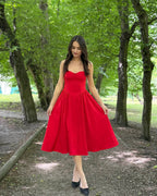 Jessica Sleeveless Strap Midi Dress