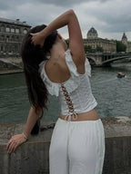 Johanna Ruffled Corset Top