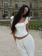 Johanna Ruffled Corset Top