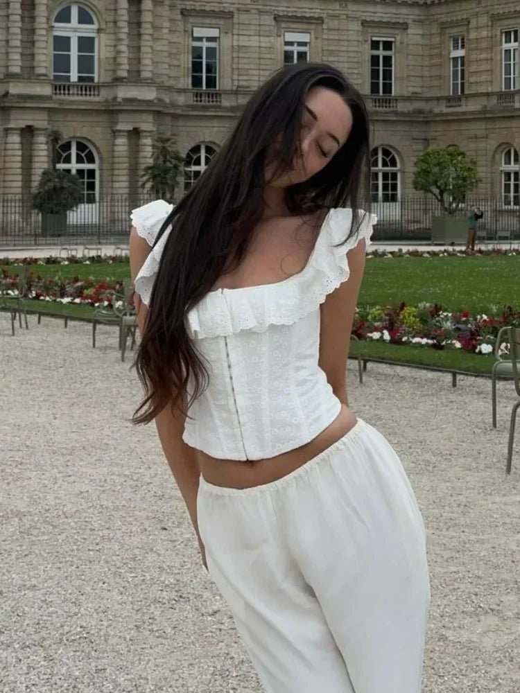 Johanna Ruffled Corset Top