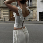Johanna Ruffled Corset Top