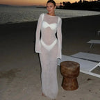 Josephine Hollow-Out Knit Beach Dress