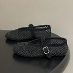 Kaila Rhinestone Mesh Ballet Flats