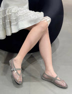 Kaila Rhinestone Mesh Ballet Flats