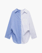 Kathy Bat Sleeve Striped Shirts