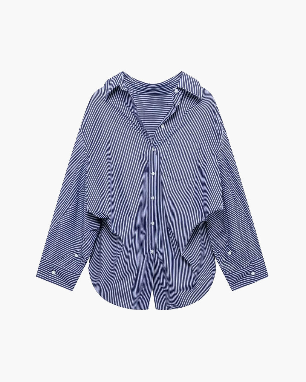 Kathy Bat Sleeve Striped Shirts