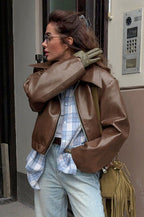 Katie Matte Moto Faux Leather Jacket