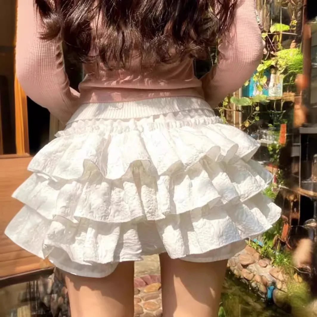 Kaya Crochet Ruffle Hollow-Out Shorts