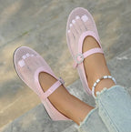 Kenza Mesh Mary Jane Ballet Flats