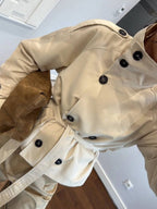 Kiarra Stand Collar Crop Trenchcoat