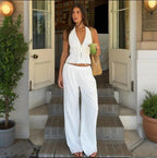 Kira Halter Cotton Two-Piece Set