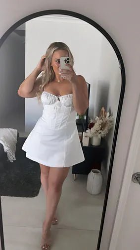 Laura Lace Up Mini Dress
