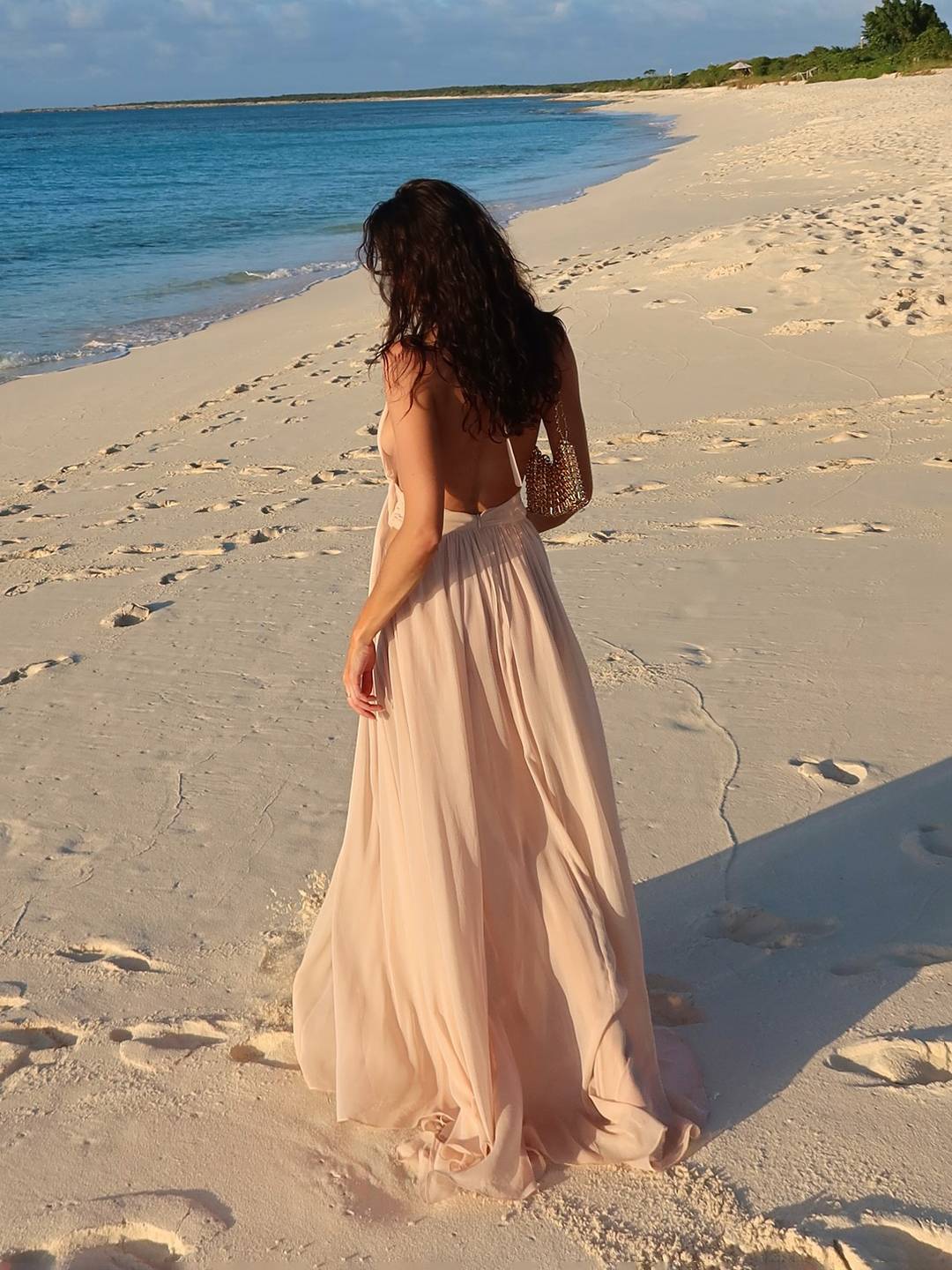 Liza Deep Neck Maxi Dress